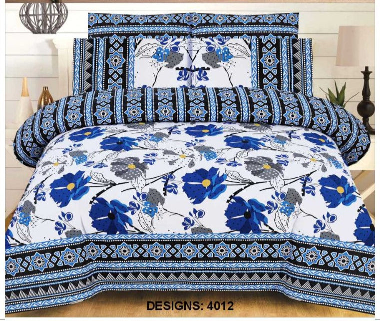 Premium Quality Cotton Comforter Set 6 Pcs (100% Color & Fabric Guaranteed)