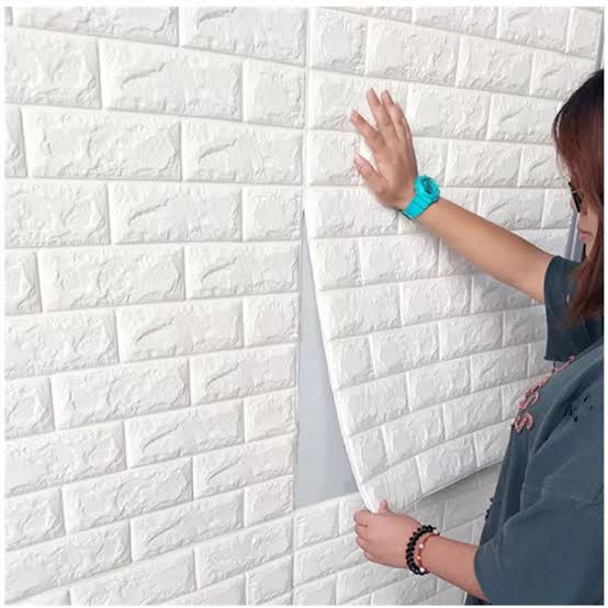 3D Wall Stickers Faux White Brick | Bedroom Home Decor Waterproof Self Adhesive Living Room Wallpaper