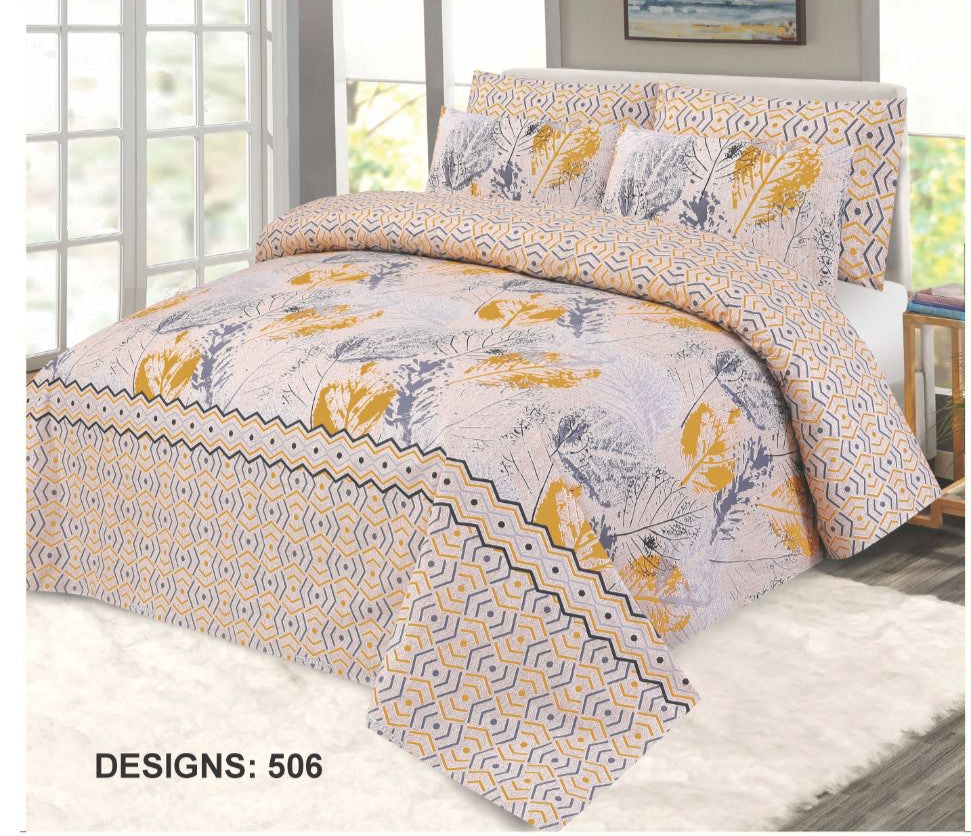Premium Quality Cotton Bedsheet 3 Pcs (100% Color & Fabric Guaranteed)