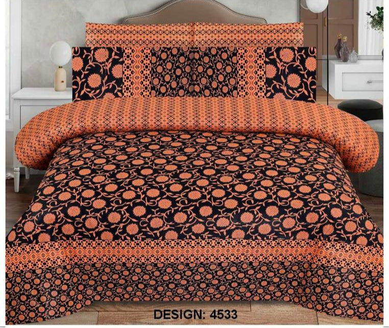 Premium Quality Cotton Comforter Set 6 Pcs (100% Color & Fabric Guaranteed)