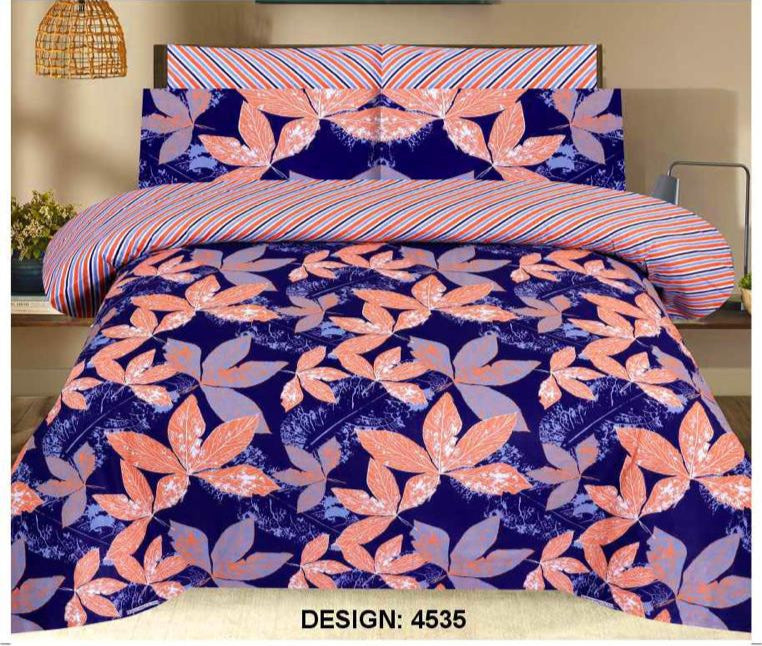 Premium Quality Cotton Comforter Set 6 Pcs (100% Color & Fabric Guaranteed)