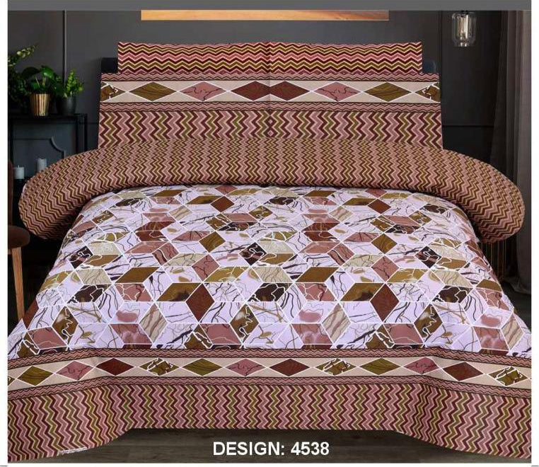 Premium Quality Cotton Comforter Set 6 Pcs (100% Color & Fabric Guaranteed)