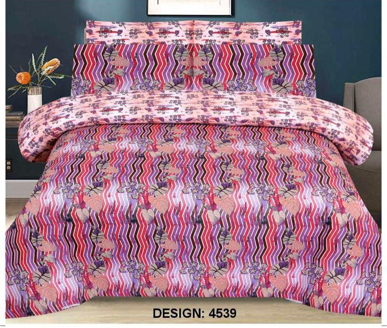 Premium Quality Cotton Comforter Set 6 Pcs (100% Color & Fabric Guaranteed)