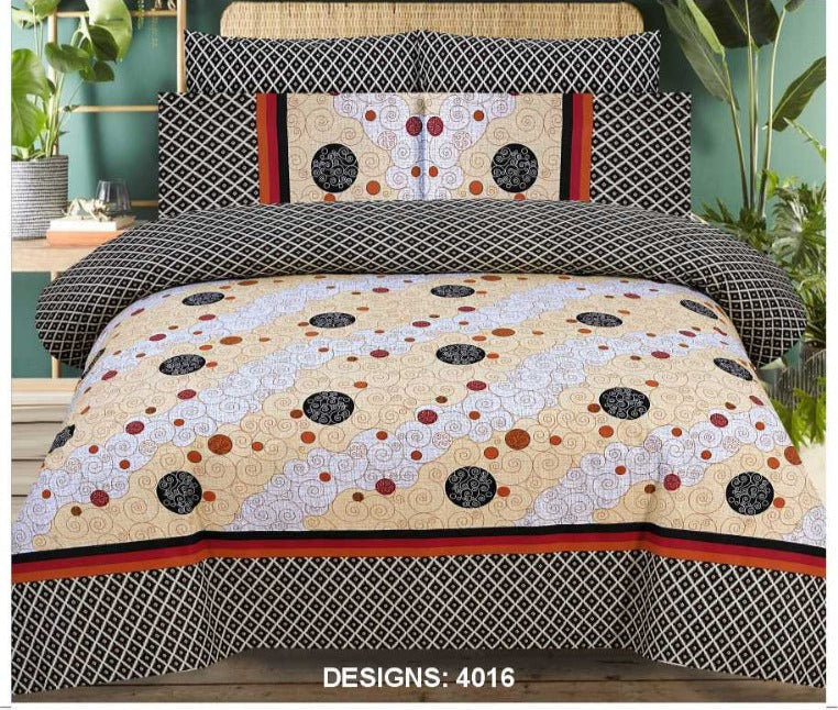 Premium Quality Cotton Comforter Set 6 Pcs (100% Color & Fabric Guaranteed)