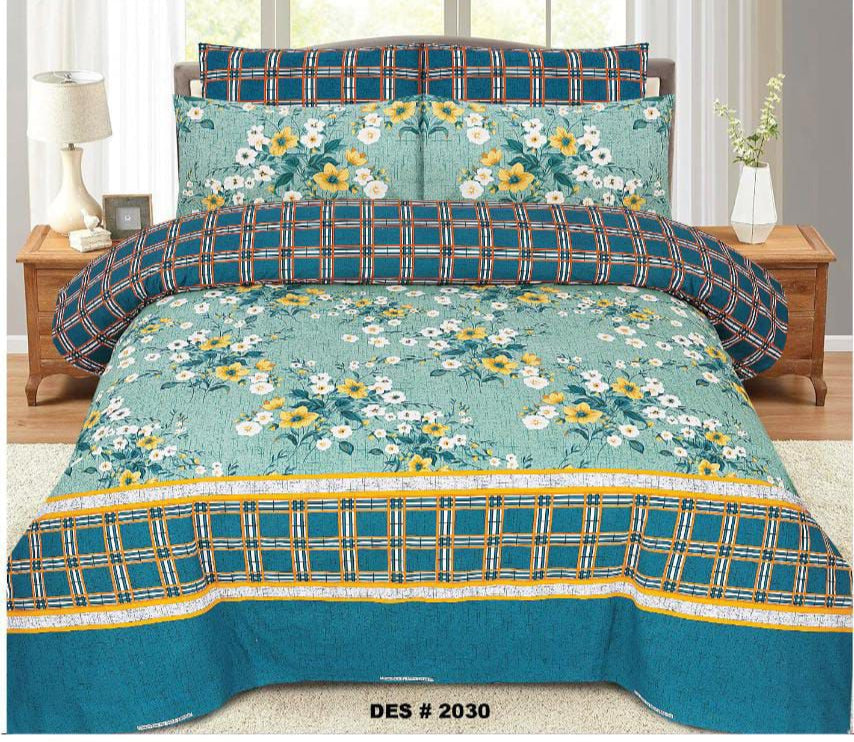 Premium Quality Cotton Comforter Set 6 Pcs (100% Color & Fabric Guaranteed)