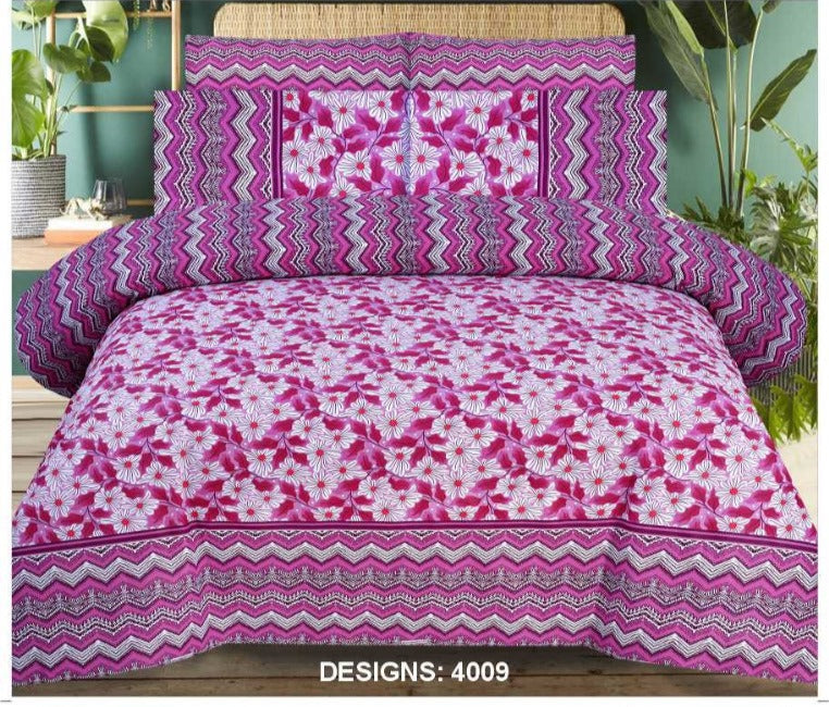 Premium Quality Cotton Comforter Set 6 Pcs (100% Color & Fabric Guaranteed)