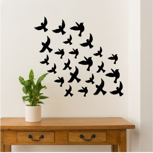 Buy One Get One Free 3D Wooden Sparrow ( Pack of 30 ) And Butterfly ( Pack of 30 ) Wooden Wall Decoration Items For Home, Bedrooms Inspire Kids And Look Decent