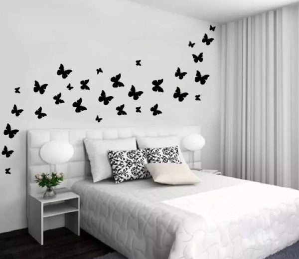 Buy One Get One Free 3D Wooden Sparrow ( Pack of 30 ) And Butterfly ( Pack of 30 ) Wooden Wall Decoration Items For Home, Bedrooms Inspire Kids And Look Decent