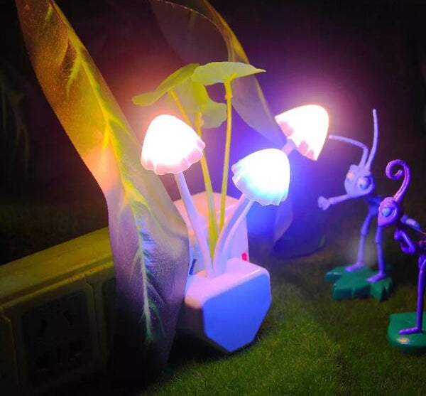 LED Mushroom Night Light With Sensor (1 Piece)