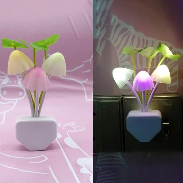 LED Mushroom Night Light With Sensor (1 Piece)