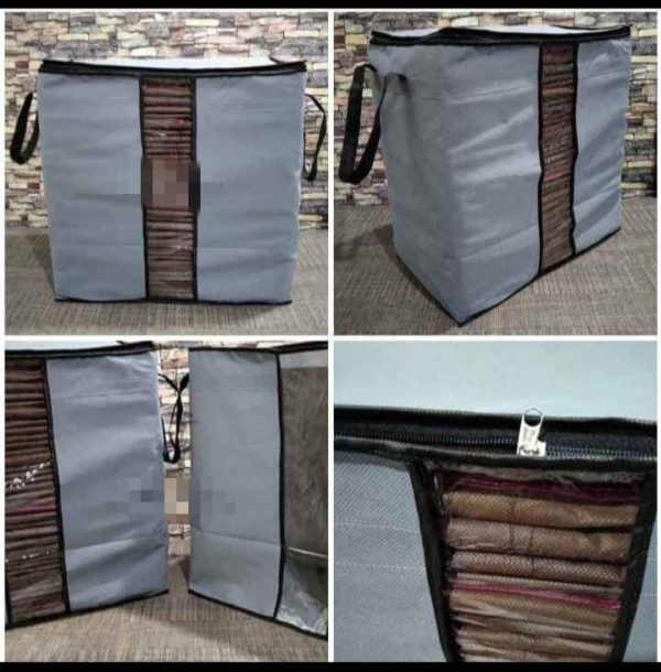 Storage Blanket Bag Organizer Folding Bag Organizer, Cloth Storage Boxes For Wardrobe 01 Pcs – Random Color